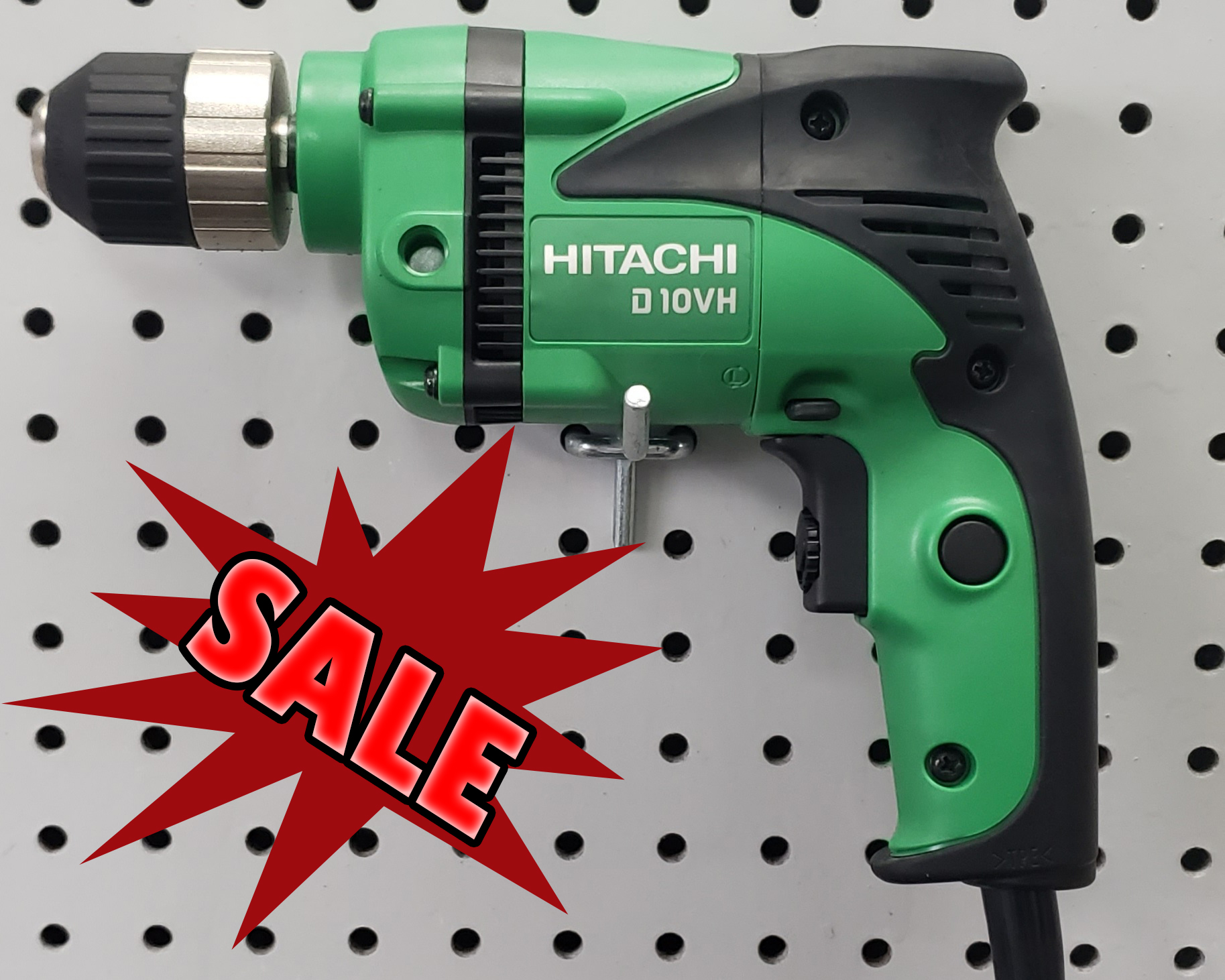 SALE !! Hitachi Power Tools Drill Keyless 3/8' 6.0Amp D10VH