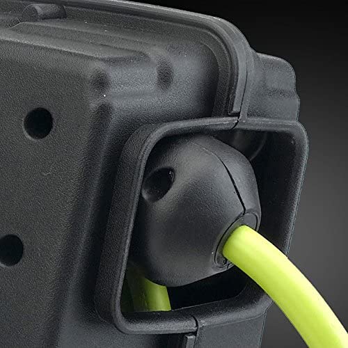 ZILLAREEL ENCLOSED ELECTRICAL CORD REEL RETRACTABLE 50' TRIPLE OUTLET W/RESET